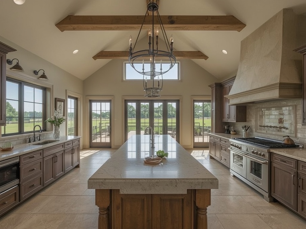 Large estate kitchen on an equestrian property in Santa Rosa Valley, CA