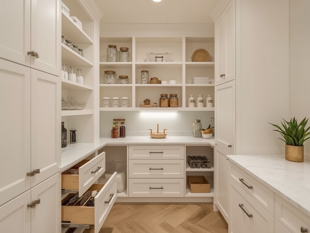 Custom walk-in pantry cabinetry in a Camarillo, CA home